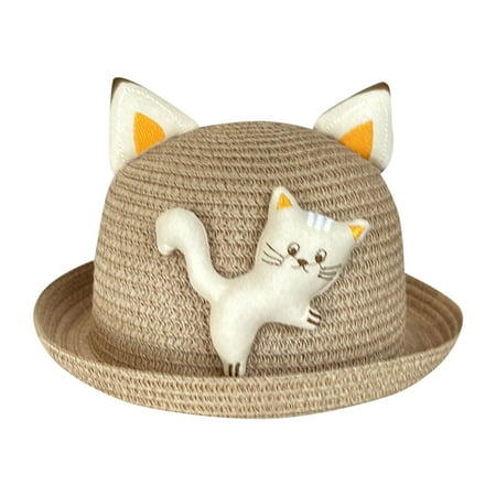 

Girls Boys Hats Caps Summer Cute Straw Hat Braided Hat Sunscreen Hat Visor Hat Fisherman S Hat