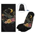 thumbnail image 5 of Xixirimido Dragonfly Roses Floral Moon Print Sweating Car Seat Cover for Post Gym Workout, Running, Swimming, Beach Universal Fit Non-Slip Towel Bucket Seat Protector for Cars SUV Trucks, 2 Pack, 5 of 8