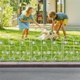 thumbnail image 4 of 5pcs Metal White Decorative Garden Fence Rustproof Animal Barrier, 27.2x26.3inch, 4 of 11