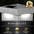 thumbnail image 5 of Classy Caps Pyramid Solar Post Cap - Fits 5"x5" Posts - White Vinyl (PVC), 5 of 7