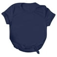 thumbnail image 3 of Women Shirt Short Sleeve Crew Neck Summer Soft Long TshirtsTee Tops Blouse, 3 of 3
