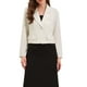 thumbnail image 1 of BLAZER CORTO CHIC INSPIRE para Mujer, Chaqueta de Oficina con Solapa, Manga Larga, Blazers de Negocios, M Blanco, 1 of 6