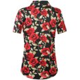 thumbnail image 2 of SSLR Womens Hawaiian Shirts Floral Blouses Short Sleeve Button Down Shirts, 2 of 7