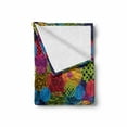 thumbnail image 2 of Funky Soft Flannel Fleece Throw Blanket, Grunge Murky Sketchy Geometric Forms with Hand Drawn Lines Image Artwork, Cozy Plush for Indoor and Outdoor Use, 70" x 90", Multicolor, by Ambesonne, 2 of 6