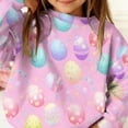 thumbnail image 7 of Girls Long Sleeve Sweatshirt Toddler Bunny Ear Floral Pullover Kids Casual Crewneck Tops Daily Playwear Comfortable Spring Easter Clothes for Teen, 7 of 7