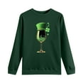 thumbnail image 6 of FDGIU ‌‌‌‌Women's Saint Patrick's Day Sweatshirt - Long Sleeve Green Shamrock Print Crew Neck Pullover, 6 of 6