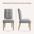 thumbnail image 7 of Patbrela Wooden Dining Chairs Set of 4, Linen Fabric & Cloud-Soft Cushion Dining Chairs, Sturdy Wood Legs & Reinforced Structure for Kitchen, Living Room, Restaurant, Easy Assembly, Gray, 7 of 7