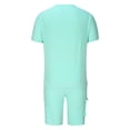 thumbnail image 3 of Maqroz Mens Sweatsuits 2 Piece Set Summer Solid T-Shirt and Shorts Sets Casual Crew Neck Short Sleeve Top with Elastic Waist Bottoms Lightweight Soft Blend Everyday Loungewear Outfit, 3 of 4