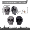 thumbnail image 2 of 12Pcs Skull Studs for Leather, Skull Screw Back Rivets, Punk Skull Head Stud Rivet, Metal Skull Decorative Buckle Studs,12 * Skull Studs, 2 of 6