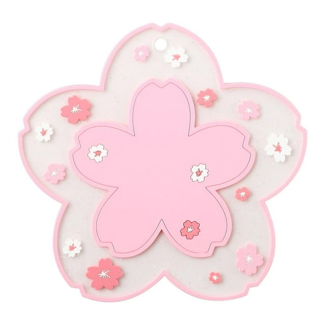 Posavasos de corcho Juego de alfombrillas resistentes al calor, posavasos reutilizables para tazas, tazas de café, bebidas frías o calientes Rosa 195cm Baoblaze Posavasos de corcho con borde redondo