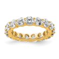 thumbnail image 1 of Diamond2Deal 14K Or Jaune 3 cttw Diamant Bande Éternité Complète pour Femmes Taille 4, 1 of 7