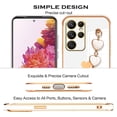 thumbnail image 6 of Compatible with Samsung Galaxy S23 Ultra Case Silicone, Cute Love-Heart Galaxy S23 Ultra Case with Love Heart Chain, Ultra Slim Soft Galaxy S23 Ultra Phone Case Shockproof Cases for Women (White), 6 of 7