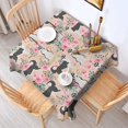 thumbnail image 2 of Husky Dog Flower Floral Square Tablecloth,Waterproof Square Table Cover,Wipeable Spillproof Washable Table Cover for Home Kitchen Party Decor 42"X42"(107x107cm), 2 of 6