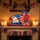 thumbnail image 4 of Independence Day Decorations Wooden Ornaments Table Top Ornaments Holiday Party Decorations Handcrafted Ornaments, 4 of 6
