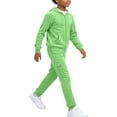 thumbnail image 2 of Angala Outfit For Toddler Boys Solid Color Long Sleeve Hooded Sweatshirt Jogger Pants Set Boys Fall Casual Clothes Size 3-4 Years, 2 of 7