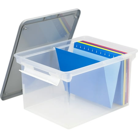 Storex Tote Clear Storage Box with Lid