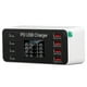 thumbnail image 5 of Cargador USB de escritorio 8 puertos PD 30W pantalla digital estación de carga USB para teléfono tableta 100-240V enchufe de EE. UU., 5 of 5