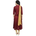 thumbnail image 4 of Atasi Women's Maroon A-Line Straight Salwar Suit With Dupatta Casual Dress - 4, 4 of 6