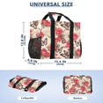thumbnail image 3 of Butterflies and Red White Rose Reusable Grocery Bags with Handle Side Pocket Waterproof Shopping Portable Tote, 3 of 8
