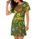 thumbnail image 2 of Fotbe Camping 1 Bata de Dormir para Mujer con Estampado, Camisón de Algodón de Manga Corta, Ropa de Dormir Casual, 2 of 6