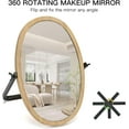 thumbnail image 3 of Makeup Table Mirror - Desk Mirrors 360 Adjustable Rotation,Wood Framed Small Standing Mirror for Bedroom,Tabletop,Office,Antique,Dresser,Countertop 11.8'' x 7.8'', 3 of 16