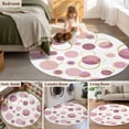 thumbnail image 5 of Round Area Rugs Collection 6 Ft, Pin Polka Dots Non-Slip Residential Carpet, Modern Abstract Art Indoor Crawling Mats Runner Rugs for Living Room/Dining Room/Bedroom, 5 of 8