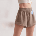 thumbnail image 1 of Pantalones cortos de fitness sueltos y transpirables, pantalones de ciclismo y running de malla de secado rápido para mujer, pantalones cortos deportivos y de ocio antibacterianos y antiluz, 1 of 2
