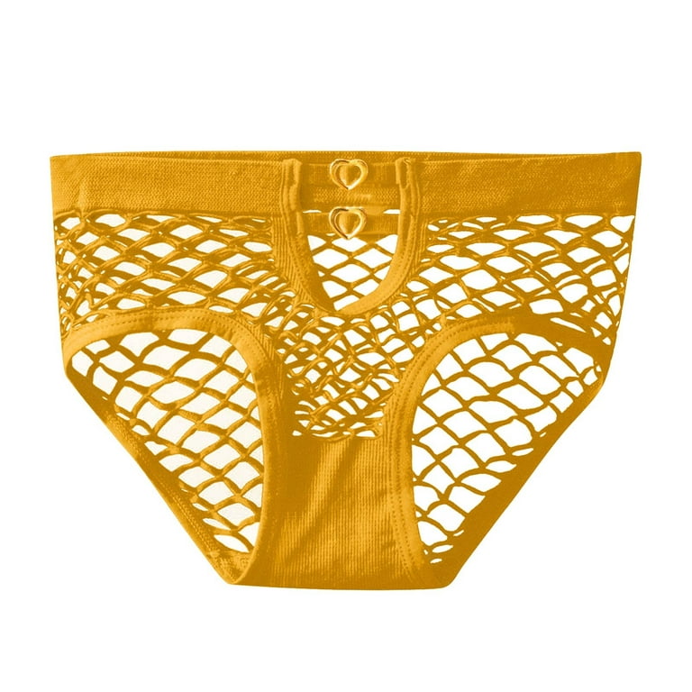 Women Panties Panties Mid Waist Briefs Figure Net Design Hollow