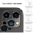 thumbnail image 5 of for Apple iPhone 12 Pro Max (6.7") Premium Camera Lens Protector Colored Edged Tempered Glass Circle Ring Rear Cover ,Xpm Camera Lens Protector [Silver], 5 of 8
