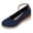 Blue, variant on Rokment Women's Platform Wedge Dress Shoes Beach Vacation Stylish Casual Suede Ankle Strap Espadrilles Chunky Heeled Closed Toe Dressy Sandals Black Size 6.5
