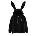 thumbnail image 1 of BlackSCute Bunny Hoodie Mujeres Hoody Rabbit Ear Girl Sudadera con capucha de manga larga Sudadera con capucha, 1 of 4