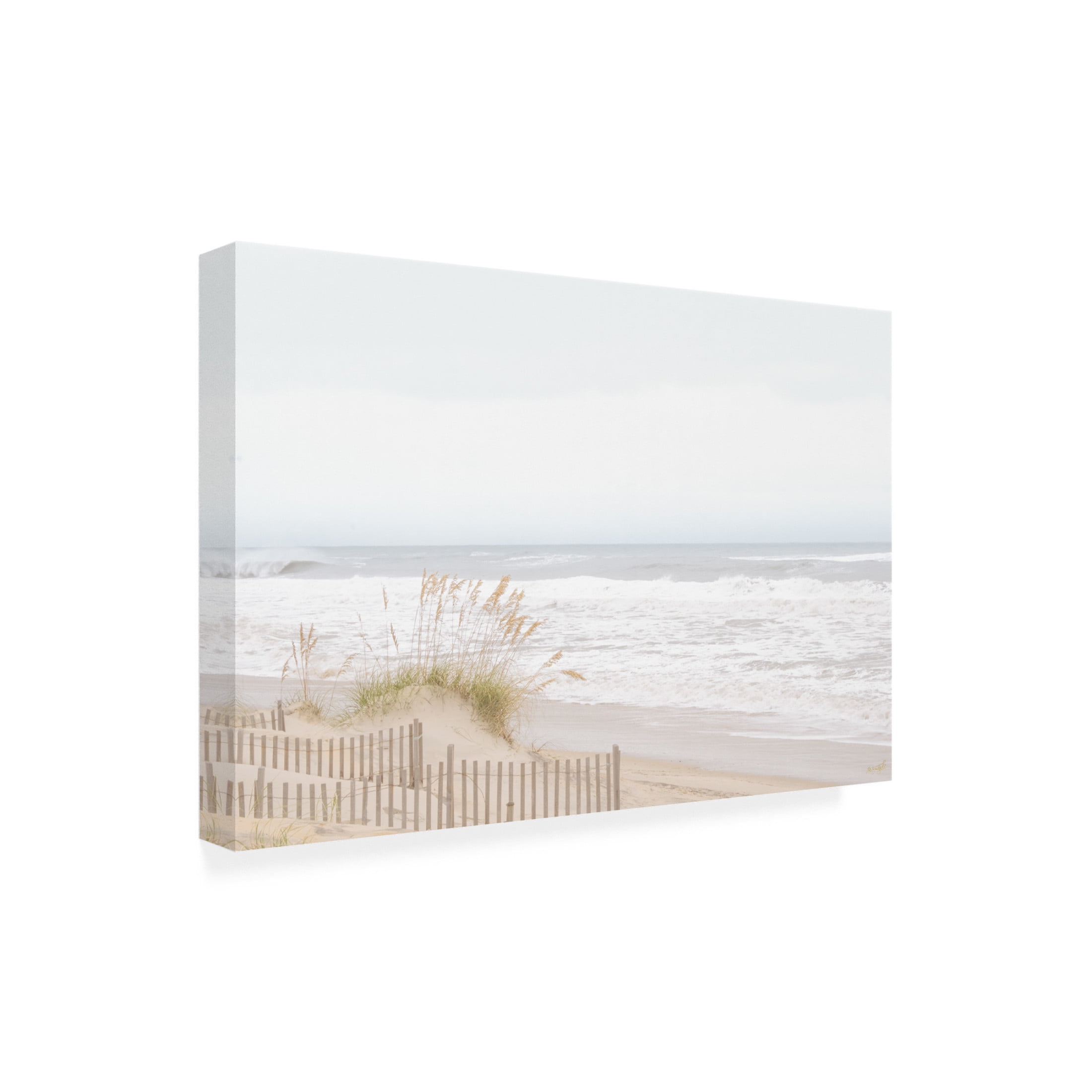 Canvas Wall Art - Life BeautifuLEE 'Chalk Beach Walk' Wall Art for Living Room, Bedroom, or Office Décor by Trademark Fine Art - 32 x 22 Inches