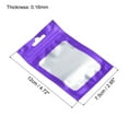 thumbnail image 2 of Bolsas holográficas Uxcell 4.7x3", paquete de 100 bolsas de plástico aluminizado resellables para cosas pequeñas, morado, 2 of 5