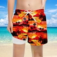 thumbnail image 3 of LRen Boys Swim Trunks with 4-Way Stretch Liner Quick Dry Bathing Suit Swim Shorts for Little & Boys, 3 of 5