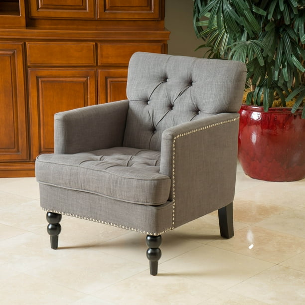 Noble House Liam Charcoal Grey Club Chair