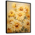 thumbnail image 2 of Designart "Beige Sunflower Bloom Minimalism II" Sunflowers Floater Framed Wall Decor, 2 of 5