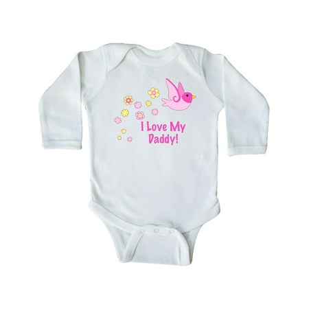 

Inktastic I Love My Daddy! Gift Baby Girl Long Sleeve Bodysuit
