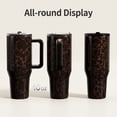 thumbnail image 7 of Tortoise Shell 40oz Traveler HandleStainless Steel Large Capacity.Thermos Cup Ergonomic DesignVacuum Insulated Leakproof WaterBottle Gifts for Women & Men., 7 of 7