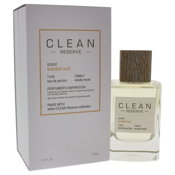 Clean Sueded Oud Eau de Parfum, Unisex Fragrance, 3.4 Oz