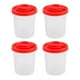 thumbnail image 2 of 4PCS Salt and Pepper Shakers Moisture Proof Salt Shaker with Red Covers Lids Plastic Airtight Spice, 2 of 5