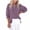 #220-Purple, variant on Craaazy Women Soft Tops Loose Fit Solid Color V Neck Henley Long Sleeve Textured Cotton T Shirts for Daily Wear Gift