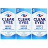 Clear Eyes Triple Relief Eye Drops, Relieves Redness & Calms Irritation, 0.5 Fl Oz - 3 Pack