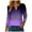Dark Purple, variant on zaveiop 3/4 Sleeve T Shirts for Women Printed Button Down Tshirt V Neck Casual Loose Tunic Tops Dressy Summer Shirts (Dark Purple, M)