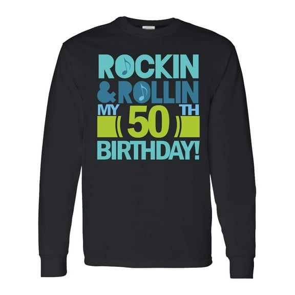 Inktastic 50th Birthday Rock N Roll Long Sleeve T-Shirt