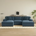 thumbnail image 3 of UIXE 118" Modular Sectional Sofa, U Shaped Cloud Couch for Living Room Modern Upholstered Deep Seat Couch, 3-Seat, Navy, 3 of 8