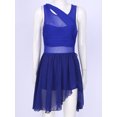 thumbnail image 3 of Robe de Danse Lyrique pour Femmes Robe de Danse Ballet Sans Manches Justaucorps de Performance Robe de Gymnastique Bleu Royal TP, 3 of 7