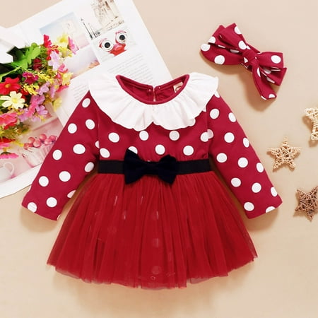

CHGBMOK Christmas Deals Christmas Children s Clothing Long-Sleeved Christmas Net Gauze Skirt Snowflake Long-Sleeved Romper Dress Clearance