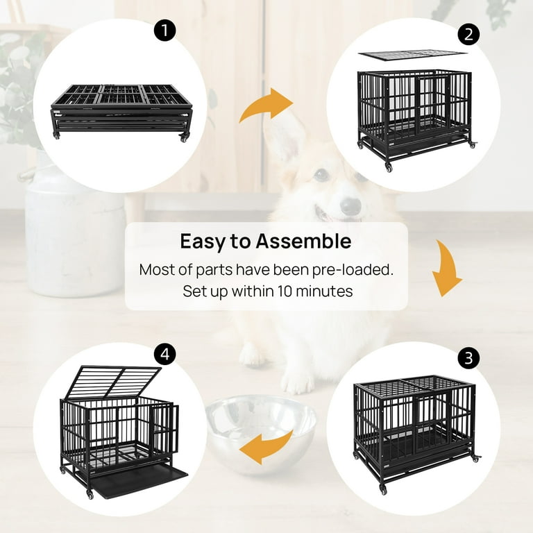 Walcut fashion heavy duty dog crate