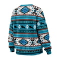 thumbnail image 5 of SCRAWLGOD American Tribal Cow Print Blue Women Crewneck Sweatshirts with Pockets Long Sleeve Drop Shoulder Pullovers Comfy Stylish Loose Fit Clothes for Daily Wear, L, 5 of 6