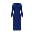 thumbnail image 4 of Rggeeun Oversized Cardigan Sweaters for Women Fall Cardigans Open Front Long Sleeve Coat Button Down Lightweight V Neck Outerwear Daily Wear Trendy,Blue,L, 4 of 4